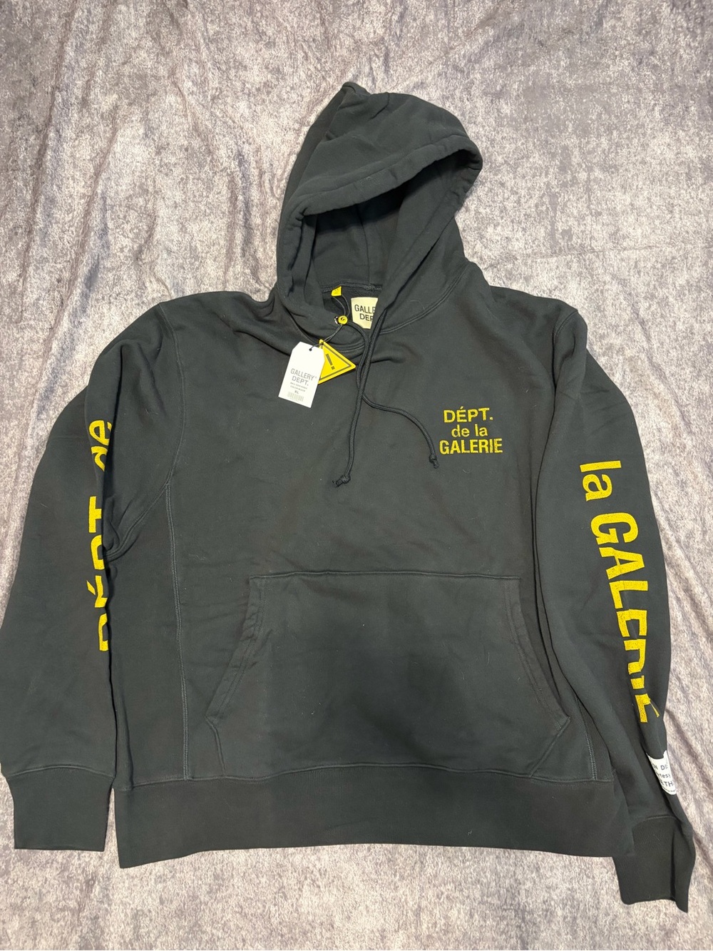 Gallery Dept Dept de la Galerie Black and Gold Hoodie
